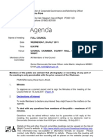 Full Council Agenda July 2011