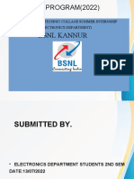 BSNL Intership Program Report Sem2