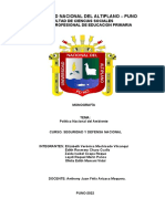 Monografia - Política Nacional Del Ambiente