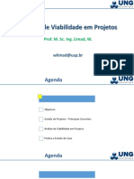 Análise de Viabilidade em Projetos - Aula I - Prof. Limad