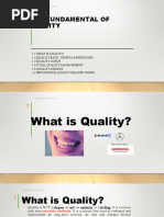 Lecture #4 Fundamental of Quality