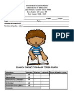 Examen Diagnostico Tercer Grado Alma