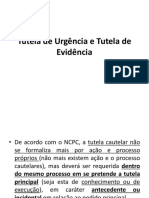 Tutela de Urgência e Tutela de Evidência