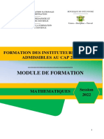 MODULE MATH - Fomration IA 2022