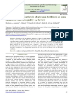 Influence of Different Levels of Nitrogen Fertilizers On Some Sunflower Cultivars Quality: A Review