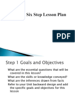 6 Steps in Lesson Planning