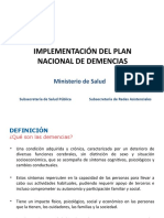 Implementación Plan Nacional de Demencia VC CACPD