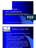 Lisbon Treaty - New Constitutional Development For Europe?