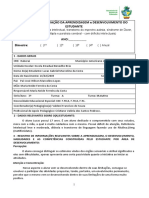 Relatório de Avaliação de Aprendizagem e Desenvolvimento Do Estudante - Profissional de Apoio