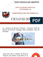 Gerencia de Recursos Humanos, Ubicacion, Organizacion, Estructura