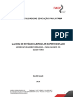 MANUAL DE ESTÁGIO FAEP - Licenciatura em Pedagogia - para Alunos Do Magistério