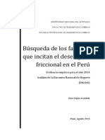 Búsqueda de Los Factores Que Incitan El Desempleo Friccional en El Perú