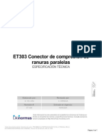 ET303 Conector de Compresión de Ranuras Paralelas: Especificación Técnica