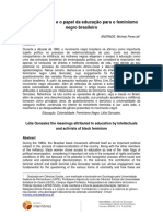 LELIA gONZALES E O PAPEL DA EDUCAÇÃO PARA O FEMINISMO NEGRO