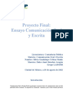 Ensayo Comunicación Escrita