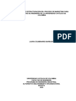 Propuesta de Estructuración Del Proceso de Marketing para La Facultad de Ingeniería de La Universidad Católica de Colombia