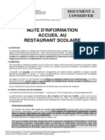 7a - Note D'information Accueil Au Restaurant Scolaire 2022 2023