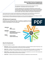 PSC Alberta Public Service Competencies Self Assessment Questionnaire