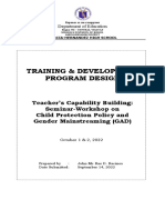 Teacher's Capability Building Training Design