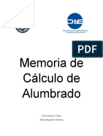 Memoria de Cálculo de Alumbrado