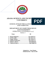 Adama Science and Technology University: Operating Systems