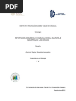 Reseña - Importancia Ecológica, Económica, Social, Cultural e Industrial de Los Hongos