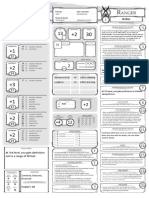 Ranger Character Sheet