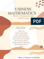 WEEK 1 - Conversion Among Fractions, Decimals and Percent