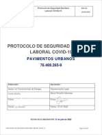 Protocolo de Seguridad Sanitaria Laboral Covid Pavimentos Urbanos Julio 2022