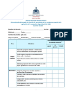 Instrumento de Valoración 4to Grado