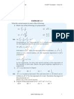 Ncert Exemplar Math Class 09 Chapter 02 Polynomials