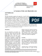 Determination of Acid Dissociation Constant of A Substance