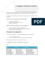 Subjuntivo e Tempos Verbais Do Modo Subjuntivo - 2