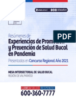 Resumen Experiencias de Promoción y Prevención de Salud Bucal 2021