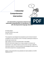 Inferential Comprehension Intervention Programme - Edition 4 September 2019