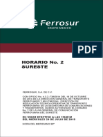 FSRR Horario No2 Sureste 2015