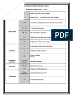 Academic Calendar 2022 - 2023