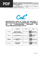 Instructivo para El Pago de Viáticos y Movilización de Los Servidores ...