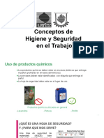 Inducción de Conceptos de Higiene y Seguridad en El Trabajo.