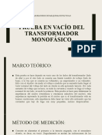 Prueba en Vacío Del Transformador Monofásico