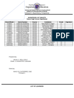 Inventory of Tablets