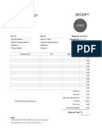 Receipt Template Printable