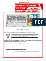 Las Acepciones en El Diccionario para Tercero de Secundaria