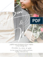 Bon Maye Nuptial E Invite