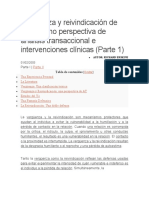 Vergüenza y Reivindicación Análisis Transaccional