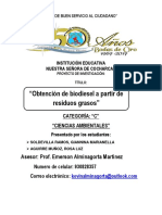 Huancavelica-CA-obtencion Del Biodisel de Residuos Grasos