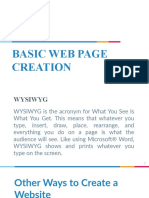 Basic Web Page Creation