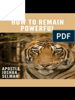 How To Remain Powerful Joshua Selman TheGospel - NG