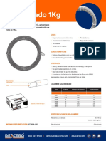 Alambre Galvanizado Caja 1kg Deacero Ficha Tecnica