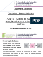 Termodinâmica - Aula 10 - Conservação Da Massa